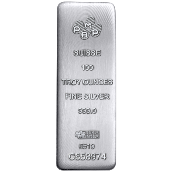 100 oz Silver Bar PAMP