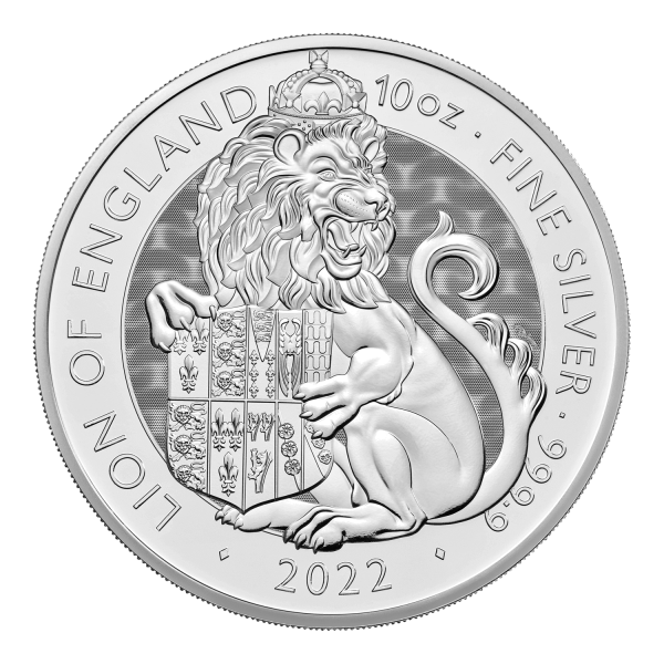 10 oz 2022 Silver Tudor Beasts Lion Coin