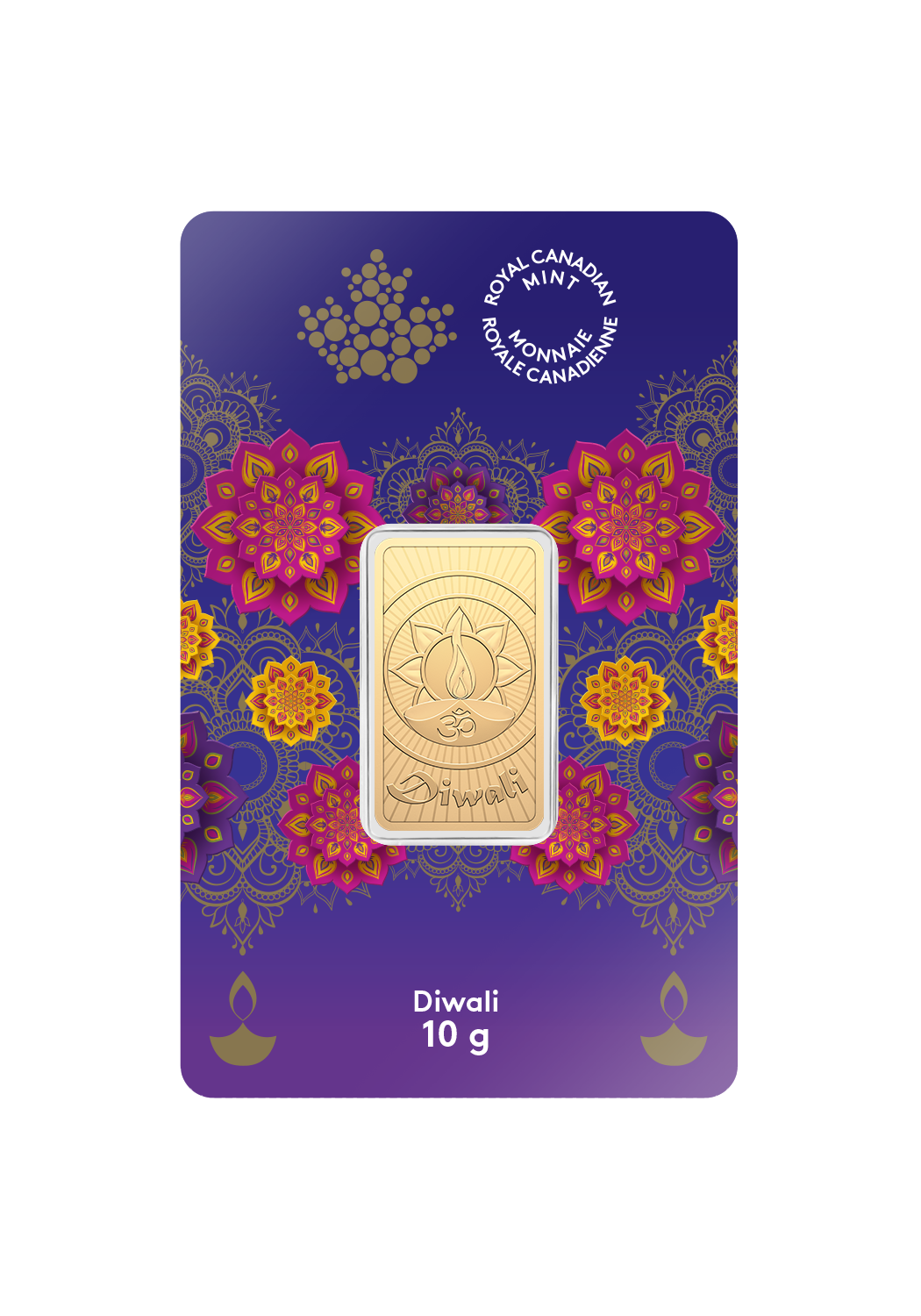 10g Gold Bar Royal Canadian Mint Diwali