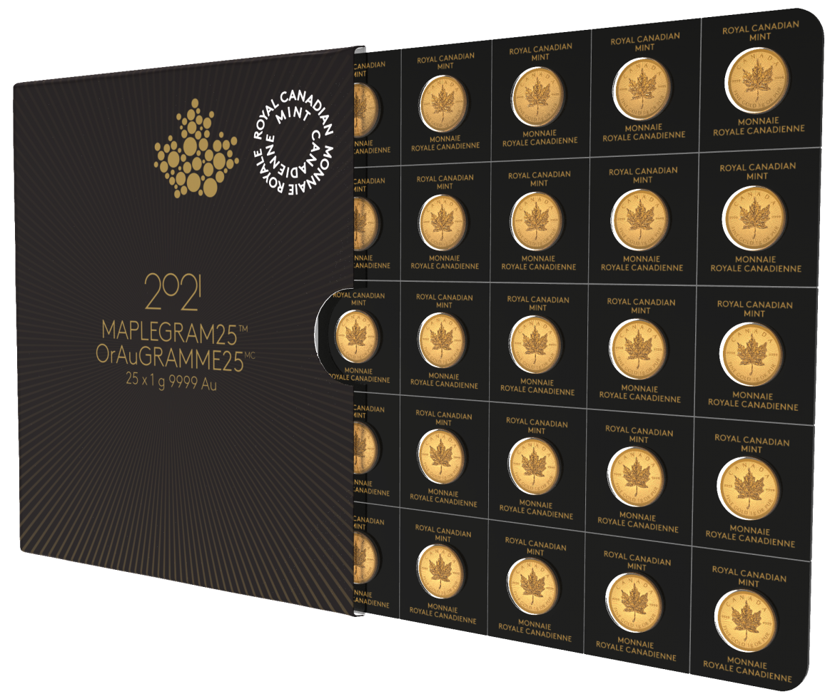 1/4 oz Canadian Gold Maple Leaf Coin Border Gold