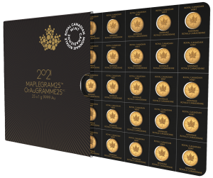25 Gram 2021 Gold MapleGram Sheet (25 X 1g)
