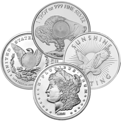 1 oz Assorted Silver Round