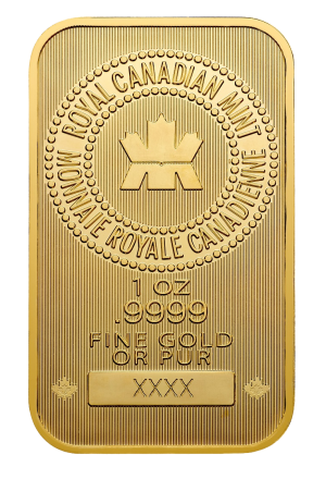 1 oz Gold Bar from the Royal Canadian Mint