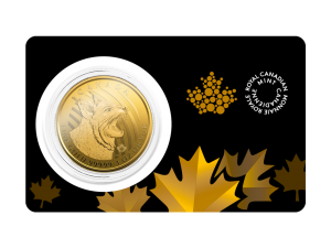 1 oz Gold Bobcat (Gold Maple Leaf) from the Royal Canadian Mint