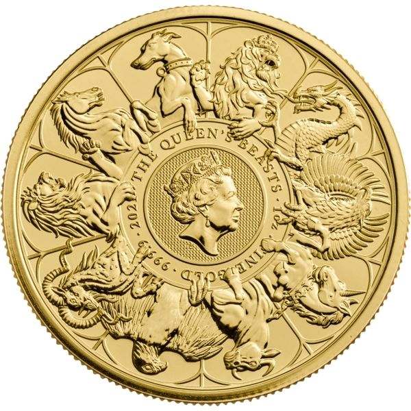 1 oz 2021 Royal Mint Queen’s Beasts ‘Completer’ Gold Coin