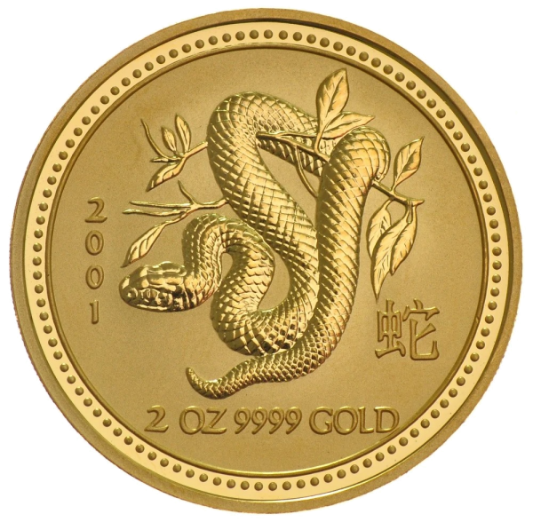 10 oz Gold Coin Year of the Snake 2001