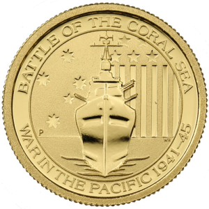 1/4 oz Gold Coin Battle of the Coral Sea