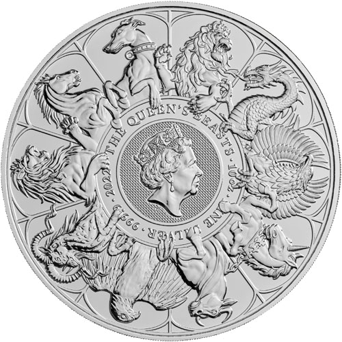 10 oz Royal Mint Queen’s Beast Completer Silver Coin
