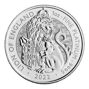 1 oz 2022 Platinum Tudor Beasts Lion Coin
