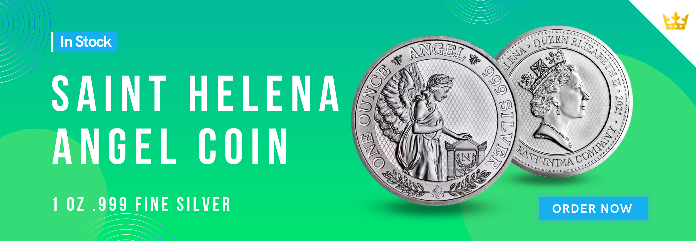 1 oz Silver Coin St Helena Napoleon Angel