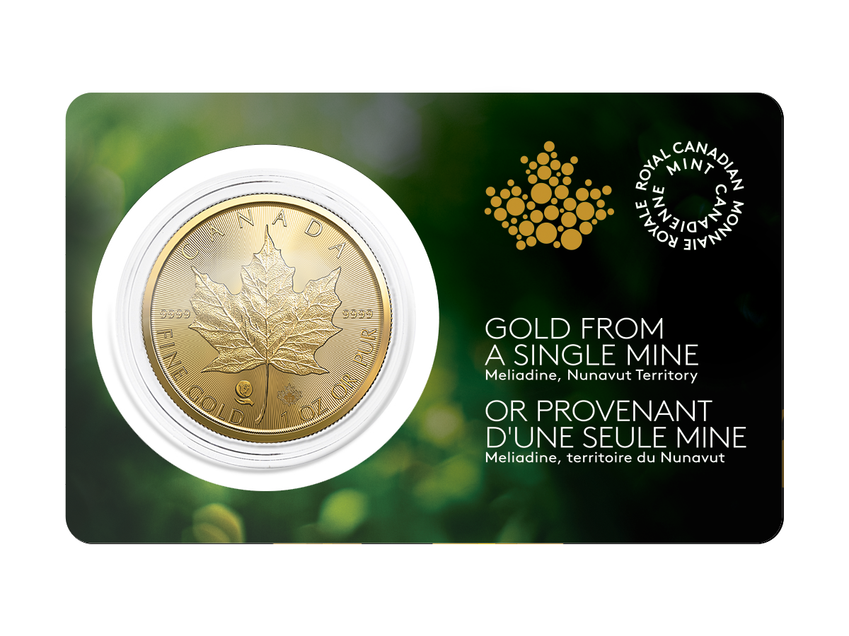 1 oz Gold Maple Leaf Single Sourced Mine Border Gold