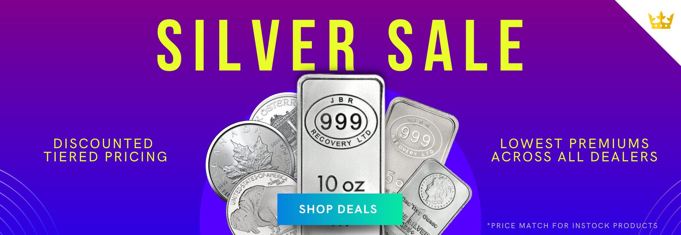 Low premium silver