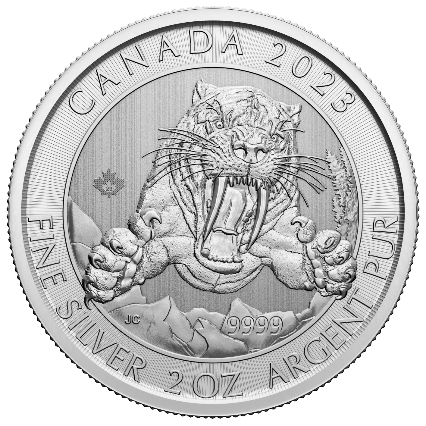 2 oz Silver Coin Sabretooth Royal Canadian Mint