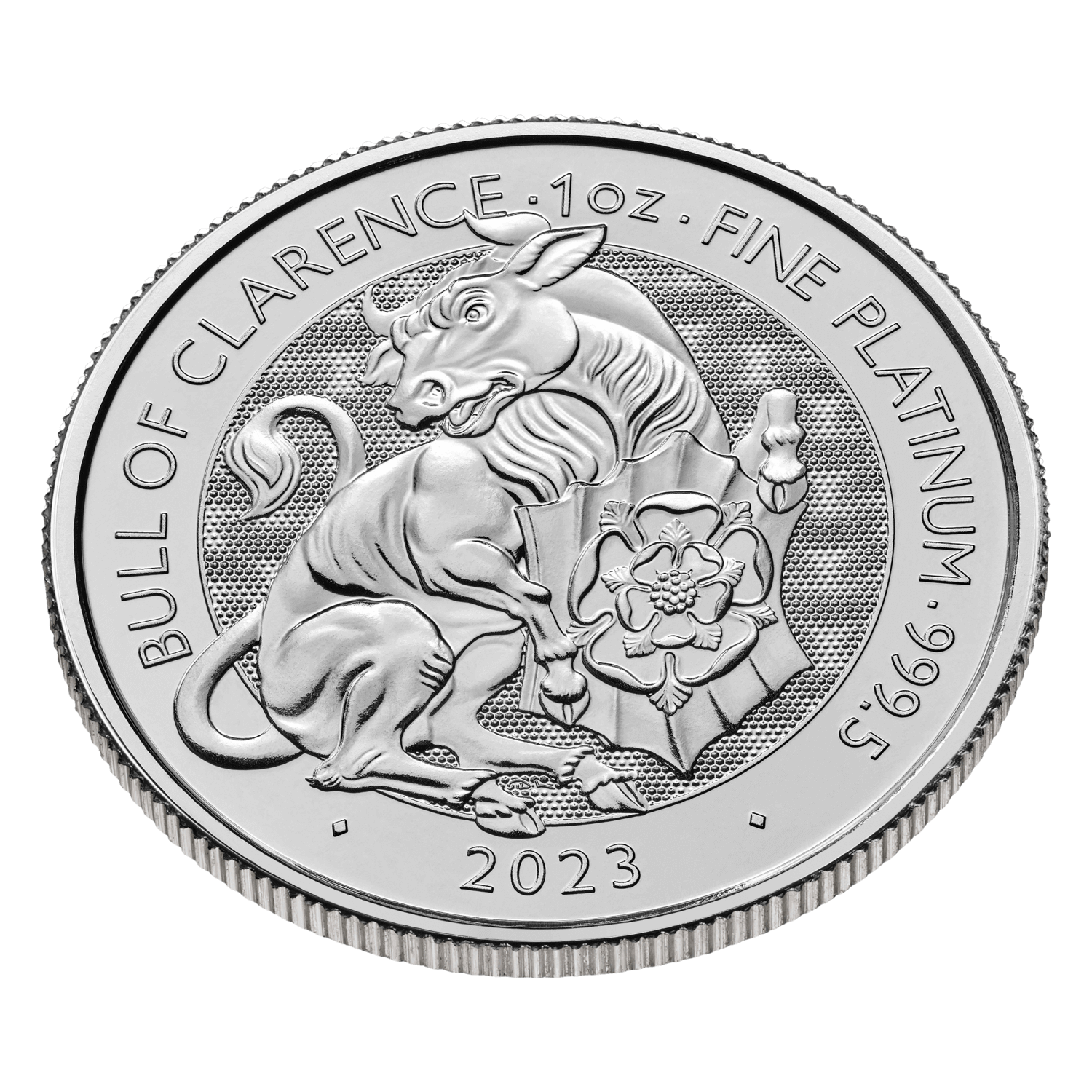 1 oz Platinum Coin Tudor Beast Bull of Clarence King Charles