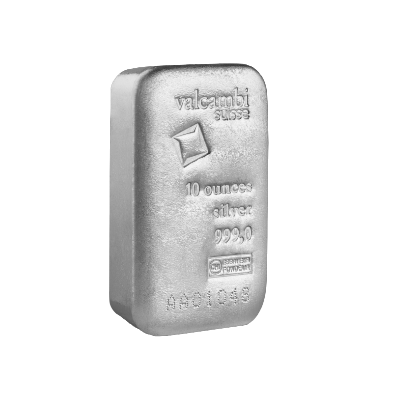 10 oz Silver Bar Valcambi