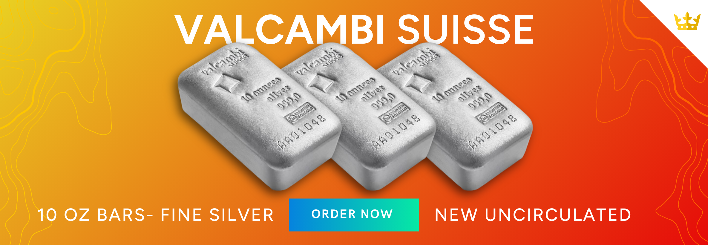10 oz Silver Bar Valcambi Suisse