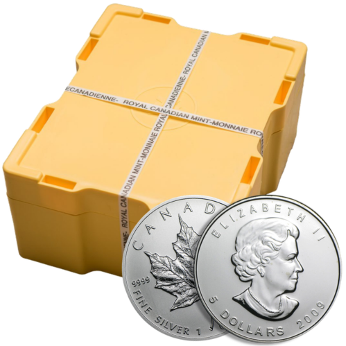 1 oz Canadian Silver Maple Leaf Monster Box (500 Coins, RANDOM YEAR)
